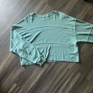 Hollister Cropped Waffle Knit Long Sleeve